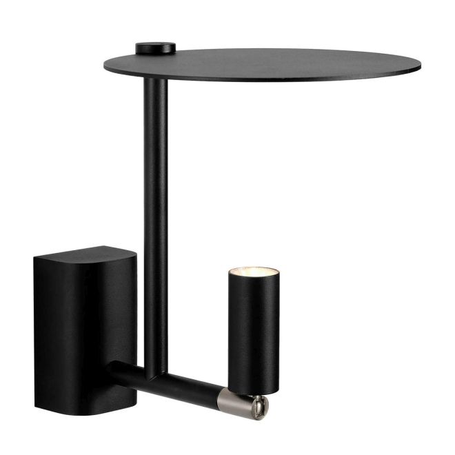 Kelly Wandleuchte, Ausführung: schwarz / Nickel