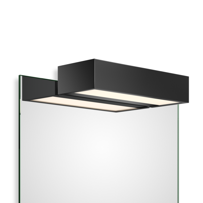 Box 1-25 N LED Spiegelaufsteckleuchte, Farbe: schwarz