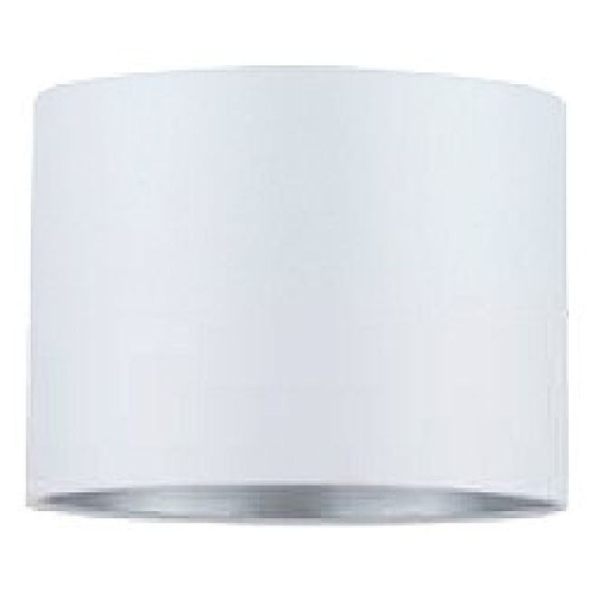 Hugo Pendelleuchte E27 Powerline Silber matt, Lampenschirm: weiß / silber