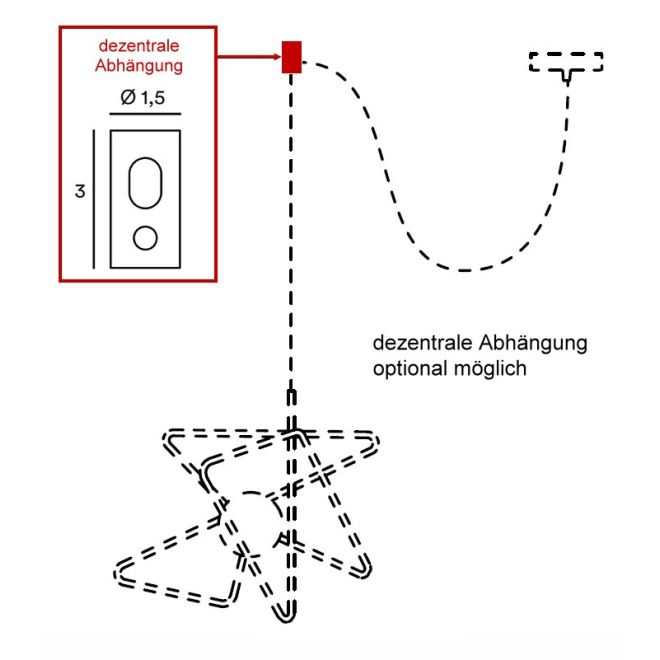 Inciucio Pendelleuchte 1-flammig, Optional: mit dezentraler Abhängung