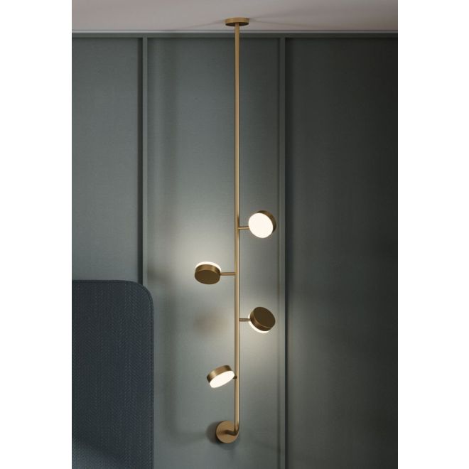 Tol LED Wand- und Deckenleuchte, Farbe: Messing