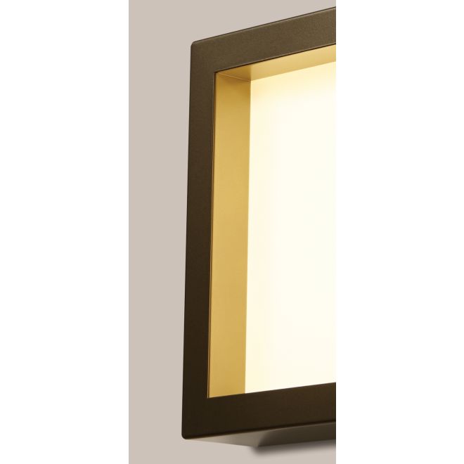 Valencia LED Leuchte quadratisch, Farbe Rahmen: braun/gold
