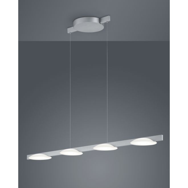 Pole Led Pendelleuchte 4-flammig, Farbe: Nickel