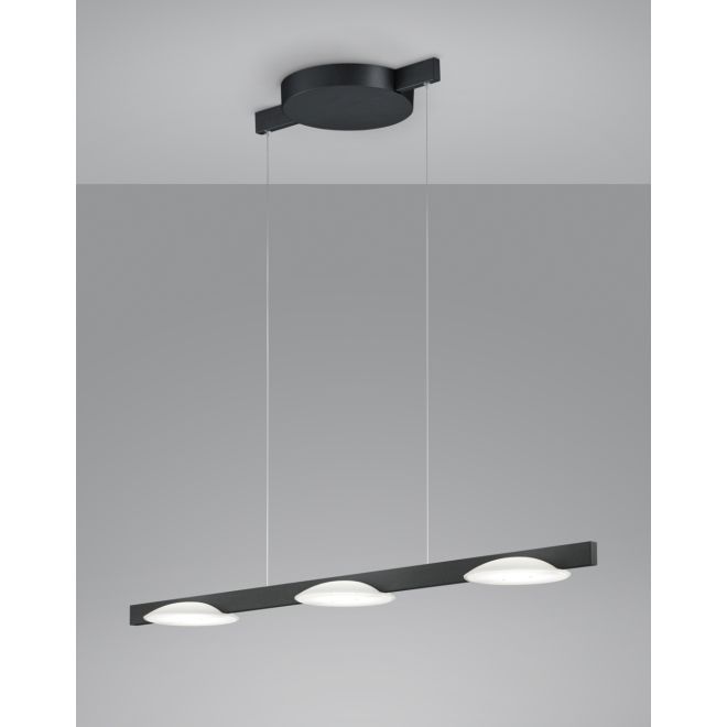 Pole Led Pendelleuchte 3-flammig, Farbe: schwarz