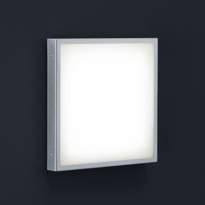 Scala Led Wandleuchte quadratisch, Farbe: Edelstahl