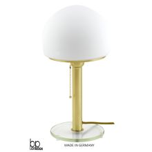 Tischleuchte BP Lichtdesign Glasfuß, Standfuß: Glas / Messing matt