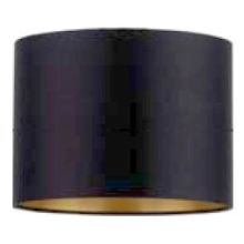 Hugo Pendelleuchte E27 Powerline Silber matt, Lampenschirm: schwarz / gold