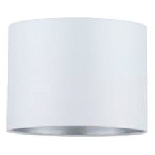 Hugo Pendelleuchte E27 Powerline Silber matt, Lampenschirm: weiß / silber