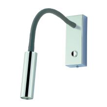 Rocco LED Wandspot Flexarm Chrom 6,5W mit Schalter, Ausführung: Schlaucharm grau
