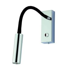 Rocco LED Wandspot Flexarm Chrom 6,5W mit Schalter, Ausführung: Schlaucharm schwarz