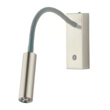 Rocco LED Wandspot Flexarm Nickel 6,5W mit Schalter, Ausführung: Schlaucharm grau