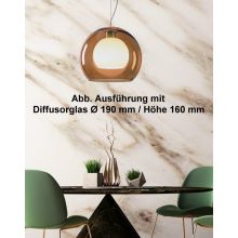 Ball Draht-Pendelleuchte 320 2er kupfer, Casablanca Zubehör: + 2 Diffusorgläser
