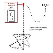 Inciucio Pendelleuchte 1-flammig, Optional: mit dezentraler Abhängung