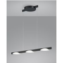 Pole Led Pendelleuchte 3-flammig, Farbe: schwarz