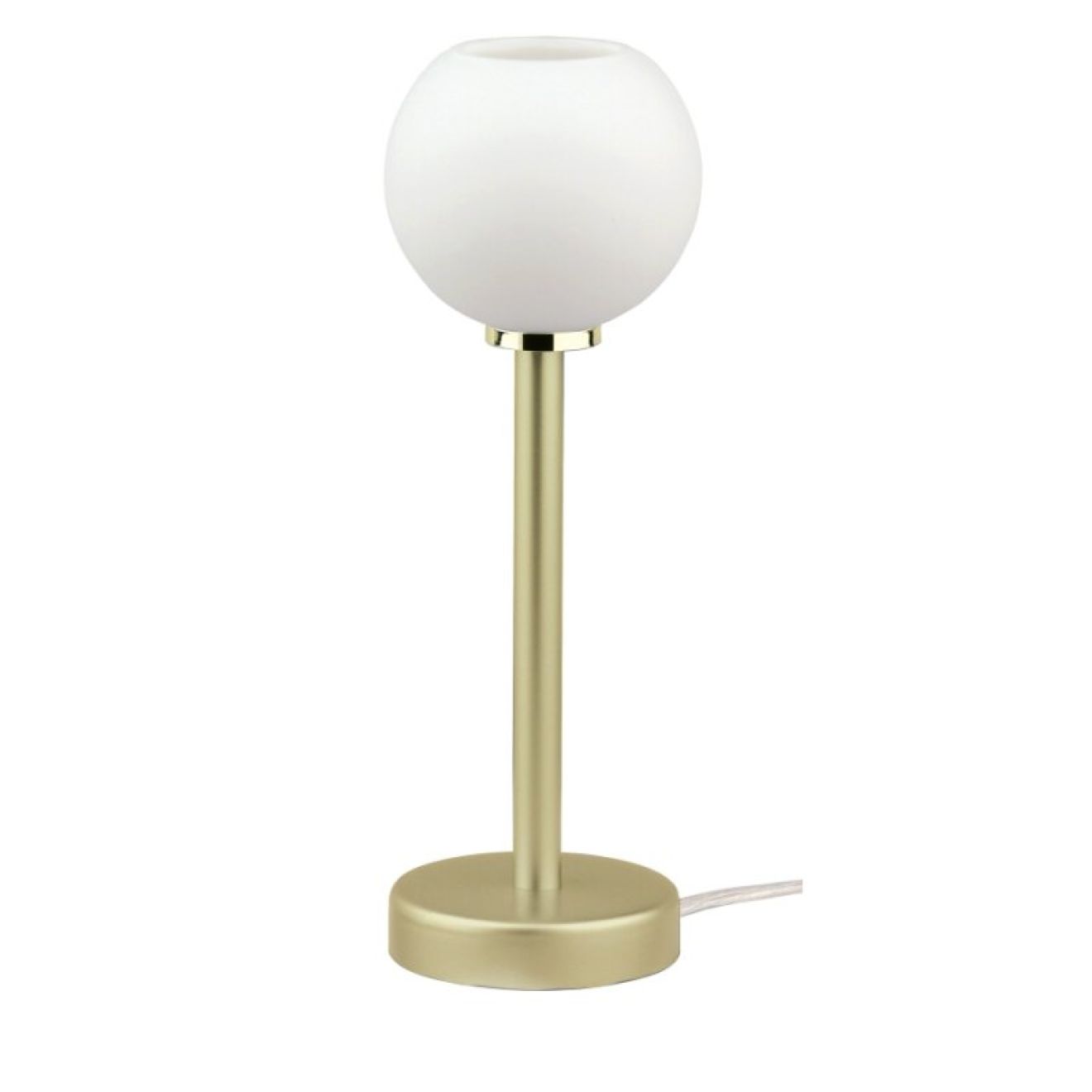 Tischleuchte Monique gold Glas weiß