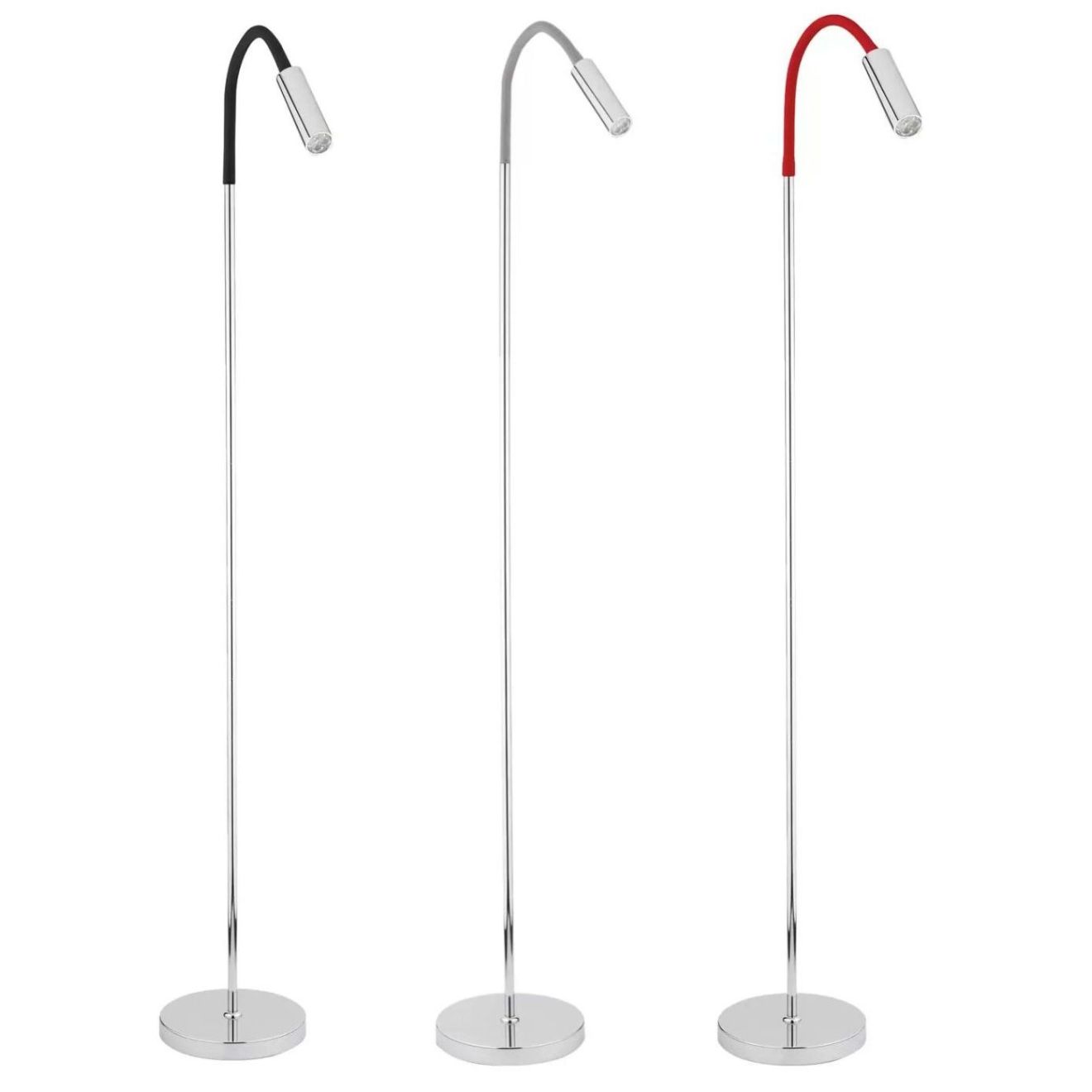 Busch Rocco LED Stehleuchte Flexarm Chrom