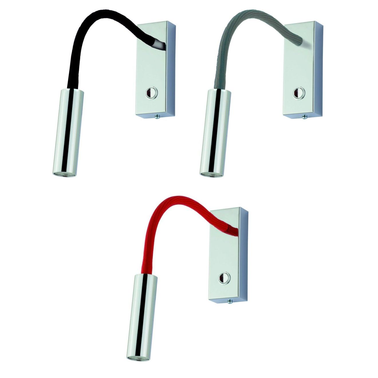 Busch Rocco Wandleuchte Flexarm Chrom