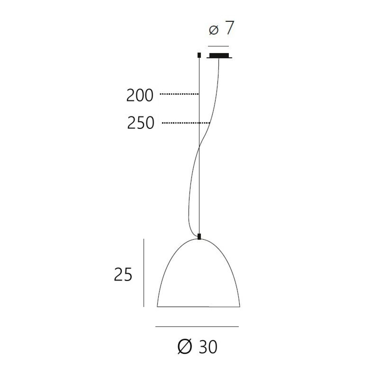 Maße Zugpendelleuchte Casablanca Bell 1-flammig 300