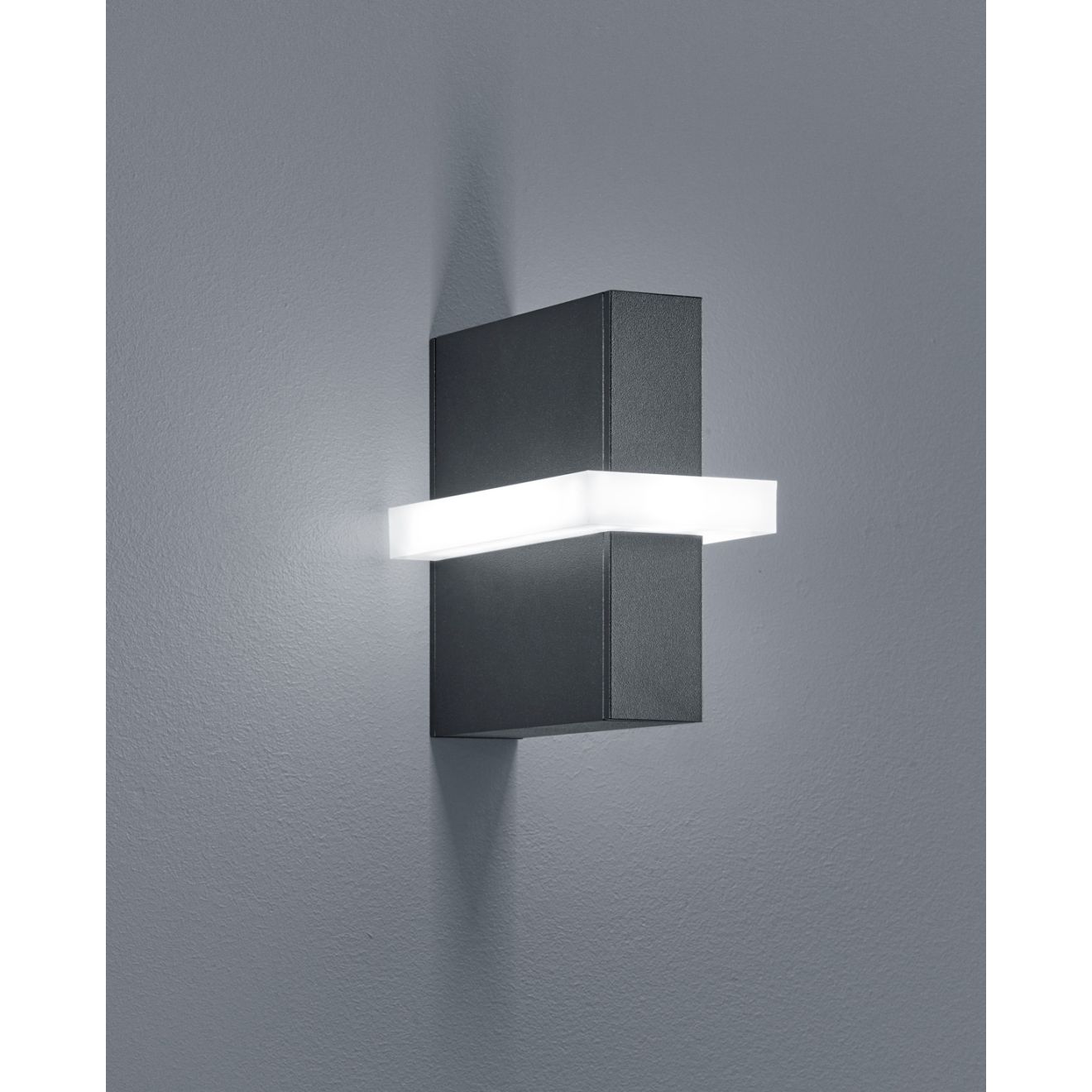 Oki Led Wandleuchte Helestra weiss graphit