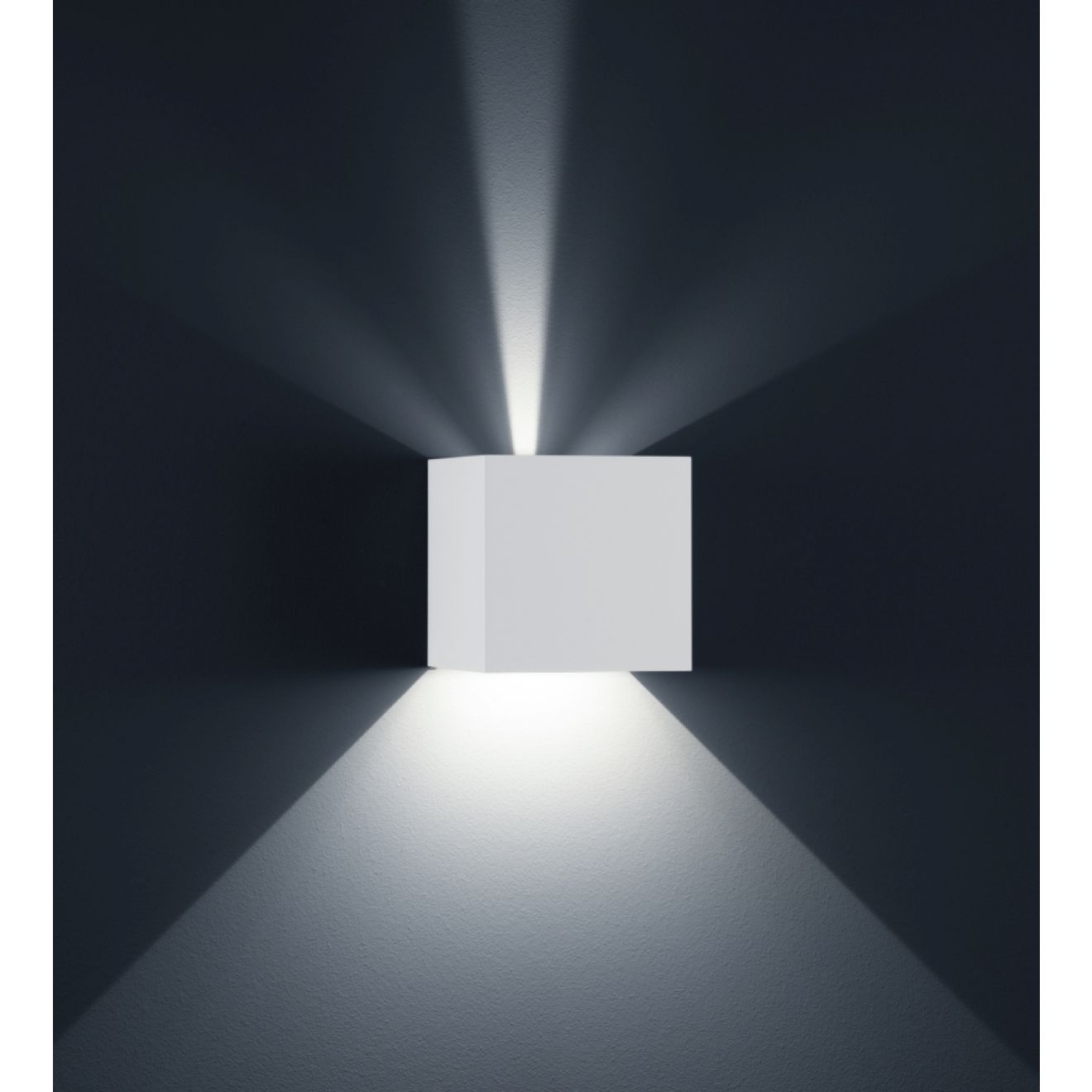 Led Aussenlampe quadratisch Aluminium weiss