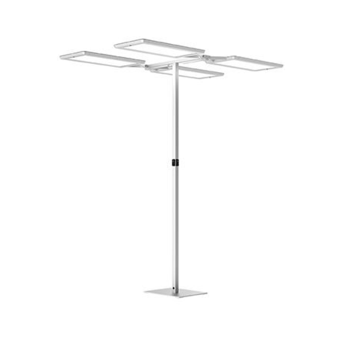 Yara Quad H LED Stehleuchte Büroleuchte silber Waldmann
