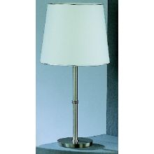 Dave Hockerleuchte Nickel matt Schirm weiss