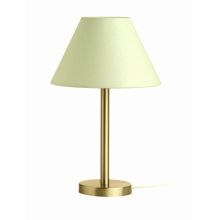 Florian Tischleuchte Messing matt Schirm creme klein