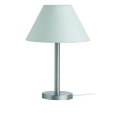 Florian Tischleuchte Nickel matt Schirm grau groß