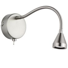 Flex Wandleuchte Mini LED Nickel mit Schalter warmweiß