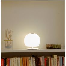 Tischleuchte Ball Casablanca Kugel Glas weiss G9