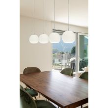 Ball Pendelleuchte 4-flammig Casablanca Glas Kugel weiss