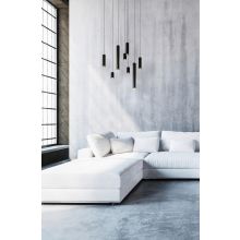 Tubus Pendelleuchte 48 cm GU10 schwarz