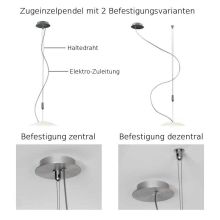 Syss Zugpendelleuchte 1-er 230 weiß