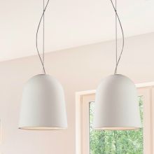 Clavio M Pendellampe 2-flammig Casablanca creme weiss Aluminium