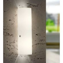 Casablanca Tubo Wandleuchte Nickel Glas weiss