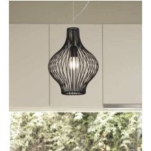 Titti Hängeleuchte Vase schwarz