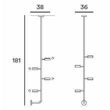 Tol LED Wand- und Deckenleuchte