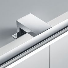 Spiegelleuchte Chrom Glas