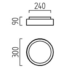 Maße Led Deckenleuchte Olvi mittel