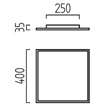 Maße Helestra Rack Deckenlampe quadratisch