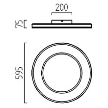 Maße Sona Deckenlampe 595 Helestra