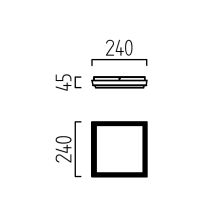 Größe Helestra Sola Led Deckenleuchte quadratisch gross
