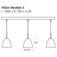 Gladys Pendelleuchte G9 schwarz mit VIGA Baldachin 3