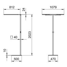 YARA.double-U YUS 2/15000/VTL/RX/WS/CEE/S0/C Stehleuchte weiß