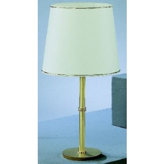 Dave Hockerleuchte Messing matt Schirm creme